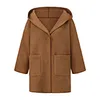 Wool Hoodie Trench Coat